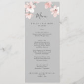 Spring Cherry Blossom | Gray Weddenrenmenu Menu (Voorkant)