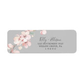 Spring Cherry Blossom | Grijs label retouradres (Voorkant)