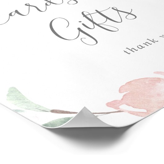 Spring Cherry Blossom Kaarten and Gifts Sign Poster (Hoek)