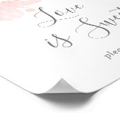 Spring Cherry Blossom Love is Sweet Weddenschap Poster (Hoek)