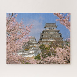 Spring Cherry Blossom op Himeji Castle in Japan Legpuzzel