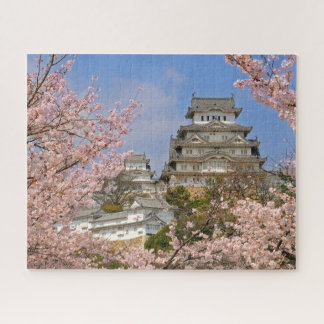 Spring Cherry Blossom op Himeji Castle in Japan Legpuzzel
