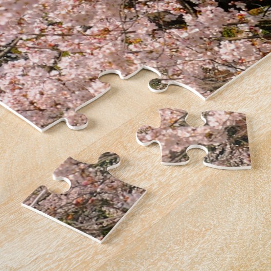 Spring Cherry Blossom op Himeji Castle in Japan Legpuzzel (Zijkant)