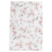 Spring Cherry Blossom Pattern Medium Cadeauzakje (Achterkant)