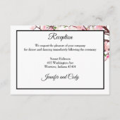 Spring Cherry Blossom Pink Weddenschappen Receptio Informatiekaartje (Voorkant)