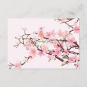 Spring Cherry Blossom Pink Weddenschappen Receptio Informatiekaartje (Achterkant)
