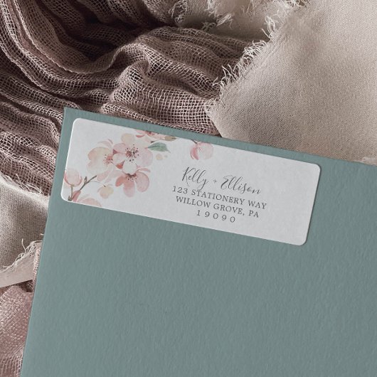 Spring Cherry Blossom Return Address Label