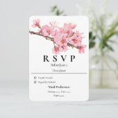 Spring cherry blossom RSVP-kaart Kaart (Staand voorkant)