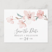 Spring Cherry Blossom Save the Date Briefkaart (Voorkant)