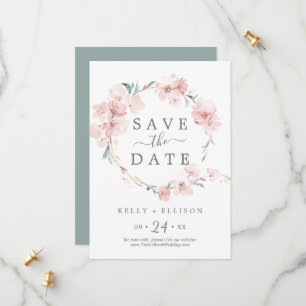 Spring Cherry Blossom Save the Date Kaart