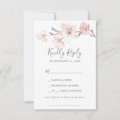 Spring Cherry Blossom Song Request RSVP Card (Voorkant)