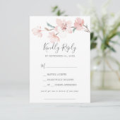 Spring Cherry Blossom Song Request RSVP Card Kaartje (Staand voorkant)