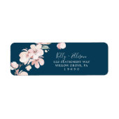 Spring Cherry Blossom | Terugzendadres marine Etiket (Voorkant)