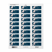 Spring Cherry Blossom | Terugzendadres marine Etiket (Full Sheet)