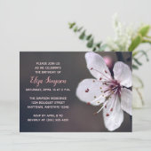 Spring Cherry Blossom Verjaardagsfeestje Uitnodigi Kaart (Staand voorkant)