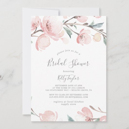 Spring Cherry Blossom Vrijgezellenfeest Kaart (Voorkant)