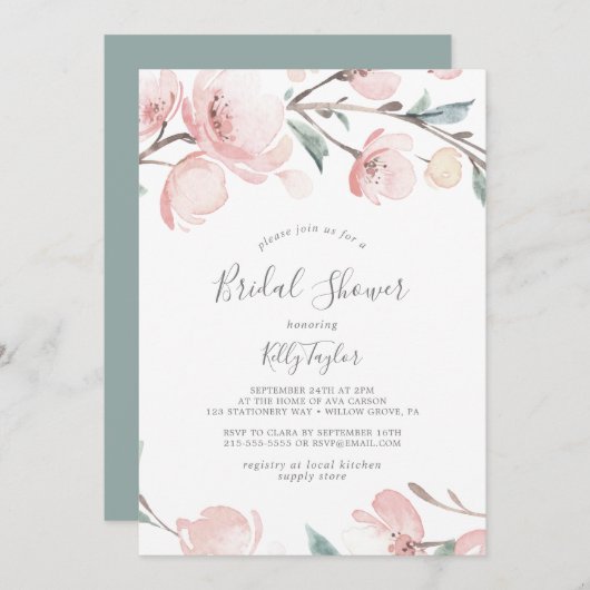 Spring Cherry Blossom Vrijgezellenfeest Kaart (Voorkant / Achterkant)