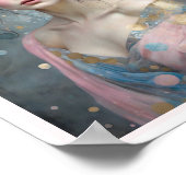 Spring Cherry Blossom Vrouw met donker haar Poster (Hoek)