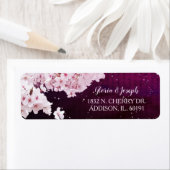 Spring Cherry Blossom Wedding Address Etiket (Insitu)