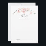 Spring Cherry Blossom Wedding Advieskaart<br><div class="desc">Deze lentescherry blossom huwelijksadvieskaart is perfect voor een moderne bruiloft en kan voor elk evenement worden gebruikt. Het ontwerp van de orthostatische florale is voorzien van een roze, roze waterverf kerry blossom boomtak en groene bladeren met een elegante Japanse stijl. Deze advieskaarten kunnen worden gebruikt als alternatief voor een huwelijksreceptie,...</div>