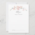 Spring Cherry Blossom Wedding Advieskaart<br><div class="desc">Deze lentescherry blossom huwelijksadvieskaart is perfect voor een moderne bruiloft en kan voor elk evenement worden gebruikt. Het ontwerp van de orthostatische florale is voorzien van een roze, roze waterverf kerry blossom boomtak en groene bladeren met een elegante Japanse stijl. Deze advieskaarten kunnen worden gebruikt als alternatief voor een huwelijksreceptie,...</div>