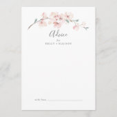 Spring Cherry Blossom Wedding Advieskaart (Voorkant)