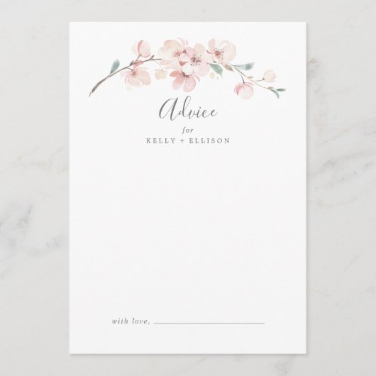Spring Cherry Blossom Wedding Advieskaart (Voorkant)