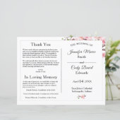 Spring Cherry Blossom Wedding Ceremony Programme (Staand voorkant)