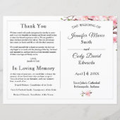 Spring Cherry Blossom Wedding Ceremony Programme (Voorkant)