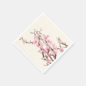 Spring Cherry Blossom Wedding Cocktail Napkins Servet (Hoek)