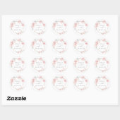 Spring Cherry Blossom Wedding Envelope Seals Ronde Sticker (Vel)