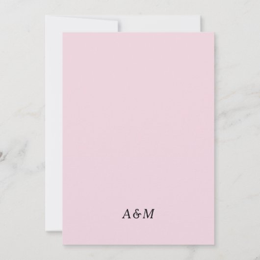 Spring Cherry Blossom Wedding Invitation Kaart (Achterkant)