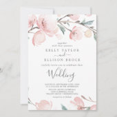 Spring Cherry Blossom Wedding Invitation Kaart (Voorkant)