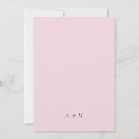 Spring Cherry Blossom Wedding Invitation Kaart (Achterkant)