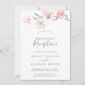 Spring Cherry Blossom Wedding Reception Kaart (Voorkant)