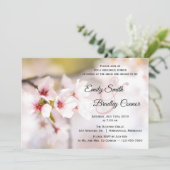 Spring Cherry Blossoms | Floral repetitie diner Kaart (Staand voorkant)