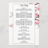 Spring Cherry Blossoms Trouwprogramma Programmakaart (Achterkant)