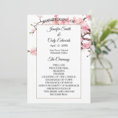 Spring Cherry Blossoms Trouwprogramma Programmakaart (Staand voorkant)