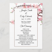 Spring Cherry Blossoms Trouwprogramma Programmakaart (Voorkant)