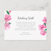 Spring Cherry Botanic die Garden bruiloft wenst Informatiekaartje (Voorkant)