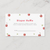 Spring Cherry Sweet Luier Raffle Baby shower Informatiekaartje (Voorkant)
