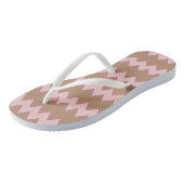 Spring Chevron in bruin, roze en perzand Teenslippers (Schuin)