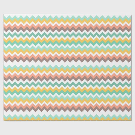 Spring Chevron Wrapping Paper Cadeaupapier (Vlak)