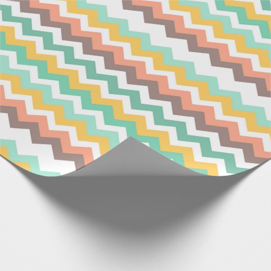 Spring Chevron Wrapping Paper Cadeaupapier (Hoek)