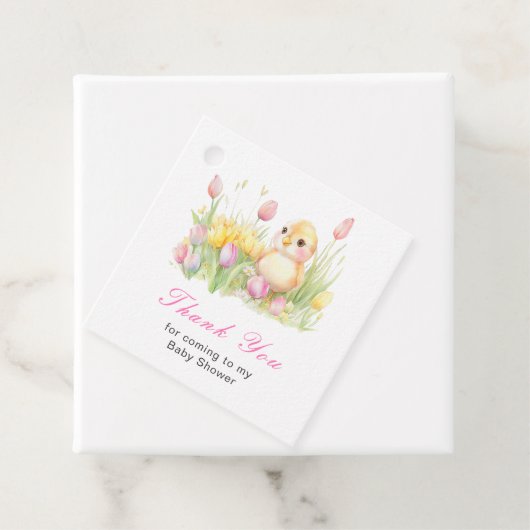 Spring Chick Baby Shower Bedankjes Labels (In situ)
