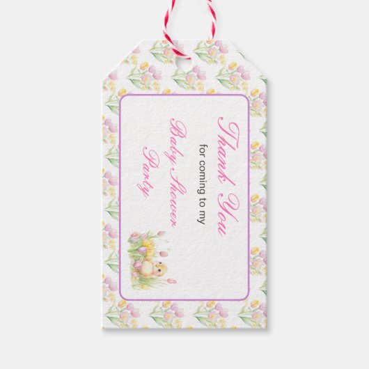 Spring Chick Baby shower Cadeaulabel (Voorkant)