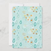 Spring Chick Baby shower Geslacht Neutraal Blauw R Kaart (Achterkant)