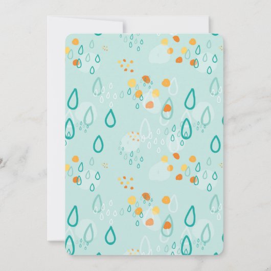 Spring Chick Baby shower Geslacht Neutraal Blauw R Kaart (Achterkant)