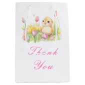 Spring Chick Baby shower Medium Cadeauzakje (Voorkant)