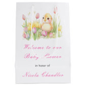 Spring Chick Baby shower Medium Cadeauzakje (Achterkant)